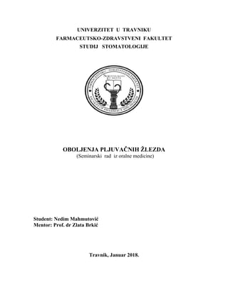 Oboljenja pljuvačnih žlezda