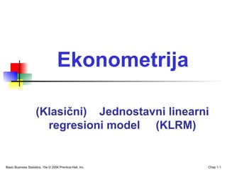 Klasični linearni regresioni model