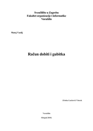 Račun dobiti i gubitka