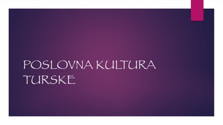 Poslovna kultura Turske