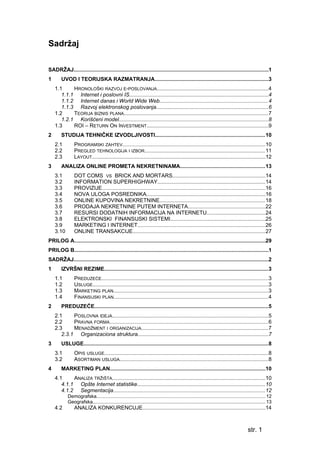 Biznis plan agencija
