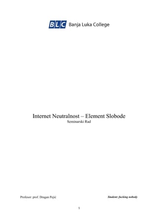Internet neutralnost