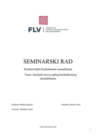 Istorijski razvoj opšteg menadžmenta