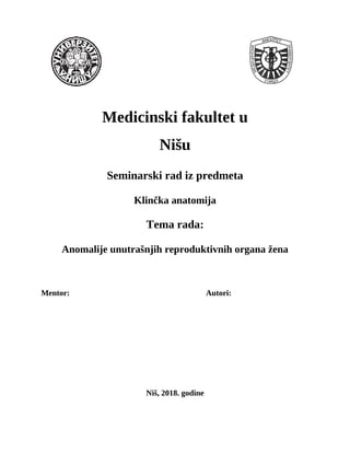 Anomalije unutrašnjih ženskih polnih organa