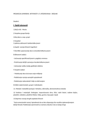 Karakteristike jeseni