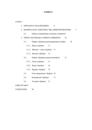 Primjena viljuškara