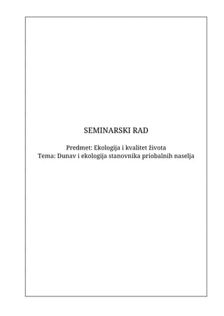 Značaj i zaštita dendrofilnih organizama na Fruškoj Gori