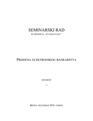 Primena elektronskog bankarstva