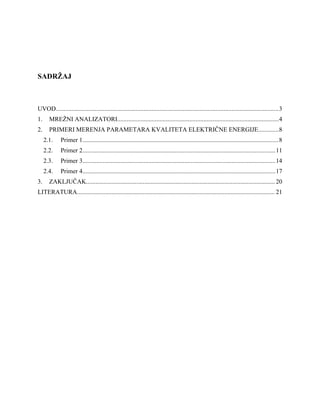 Merenje parametara kvaliteta električne energije