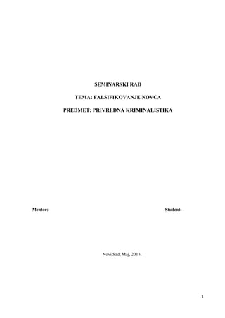 Falsifikovanje novca