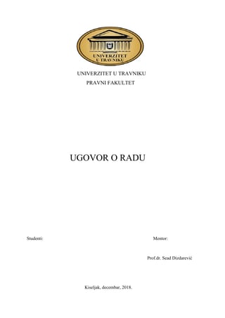 Ugovor o radu