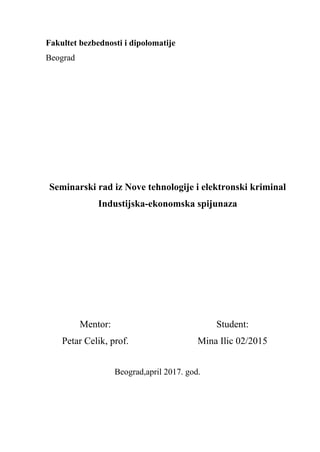 Industijska-ekonomska špijunaža