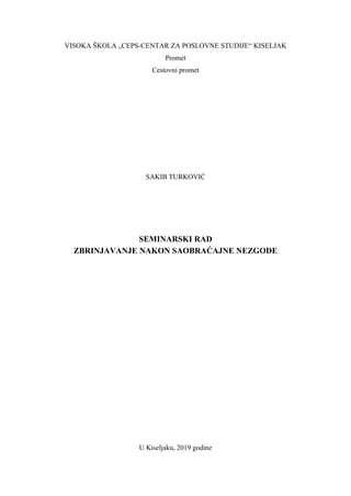 Zbrinjavanje nakon saobraćajne nezogde