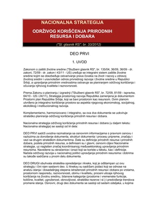 Održivo korišćenje prirodnih resursa