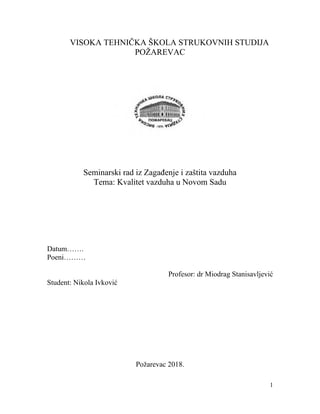 Kvalitet vazduha u Novom Sadu