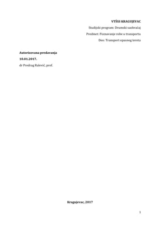 Transport opasnog tereta