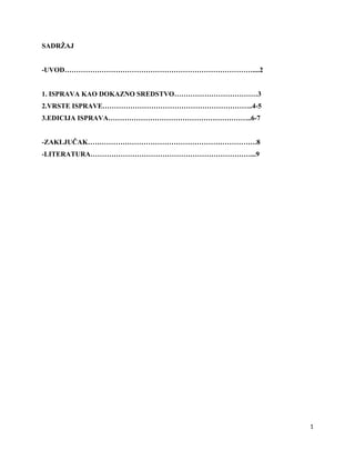 Isprava kao dokazno sredstvo u parničnom postupku