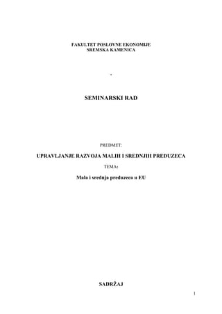 Mala i srednja preduzeća u EU