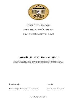 Ekološki prihvatljivi materijali