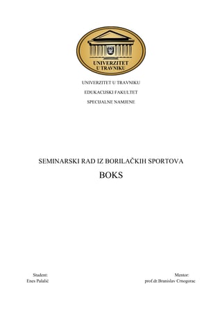 Boks: seminarski rad