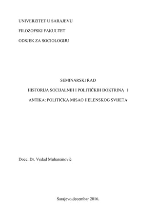 Politička misao helenskog svijeta