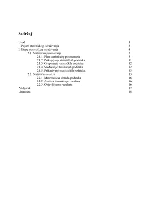 Statističko istraživanje