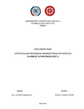Uticaj elektronskog marketinga na razvoj saobracajnih preduzeća
