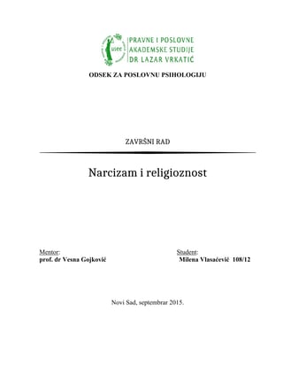 Narcizam i religioznost