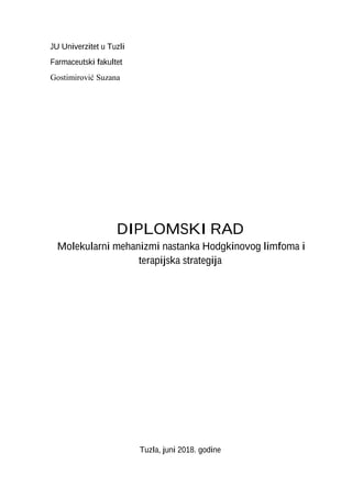 Molekularni mehanizmi nastanka Hodgkinovog limfoma i terapeutska strategija