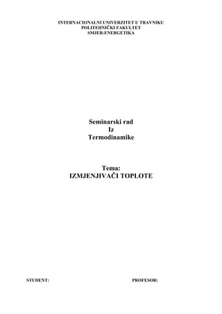 Izmjenjivači toplote