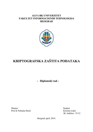 Kriptografska zaštita podataka