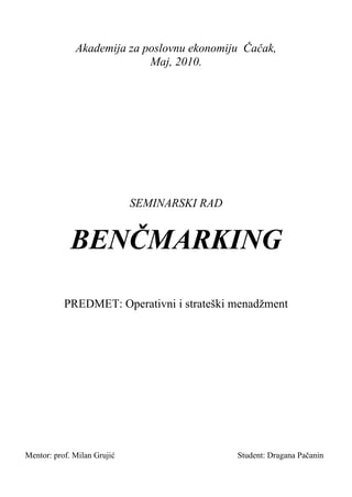 Benčmarking