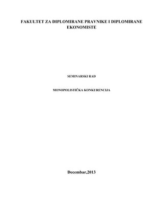 Monopolistička konkurencija