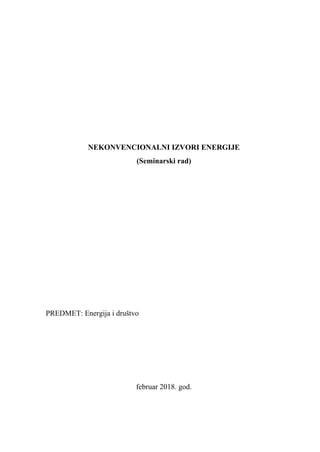 Nekonvencionalni izvori energije