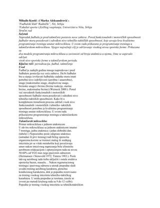 Fudbal: pravi nedeljni trening