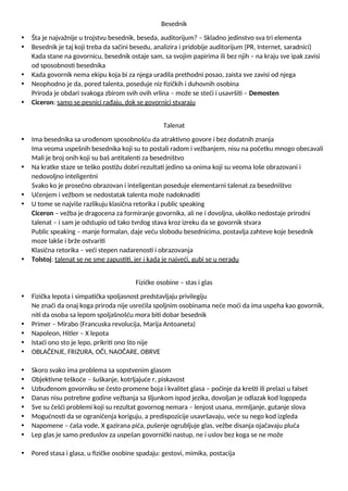 Besedništvo: skripta o veštinama javnog nastupa