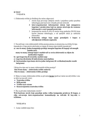 E poslovanje II – Pitanja i odgovori