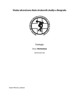 Prikaz pacijenta sa akutnim krvarenjem iz deigestivnog trakta po procesu zdravstvene nege