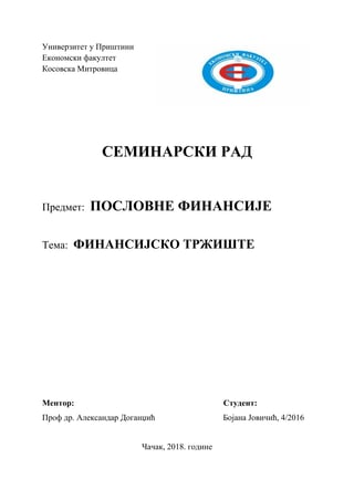 Finansijsko tržište