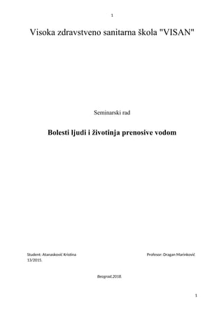 Bolesti ljudi i zivotinja prenosive vodom