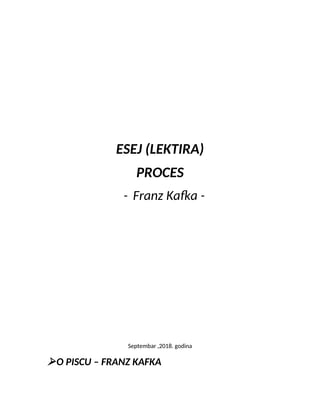 Proces – Franz Kafka