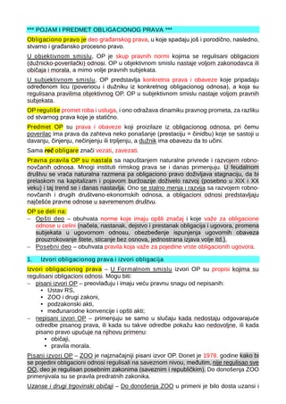 Obligacije – 1. Kolokvijum