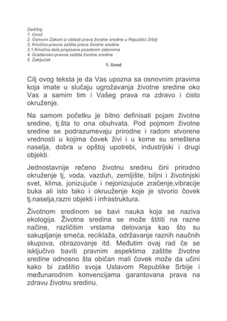 Kazne za kršenje odredbi ekološkog prava