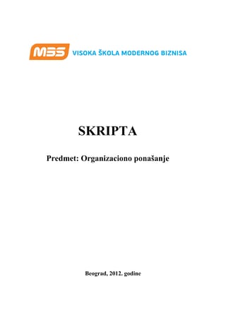 Organizaciono ponašanje