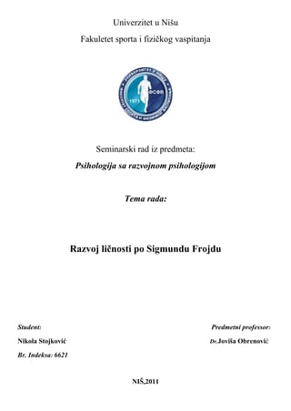 Razvoj ličnosti po Sigmundu Frojdu