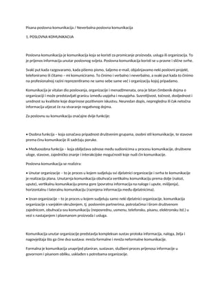 Poslovna komunikacija