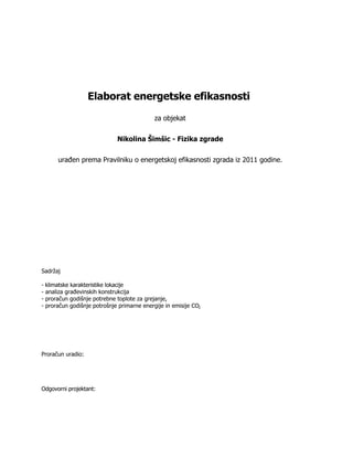 Elaborat energetske efikasnosti