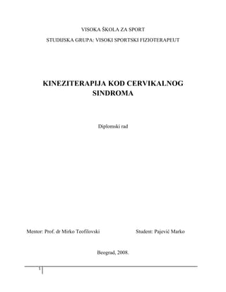 Kineziterapija kod cervikalnog sindroma