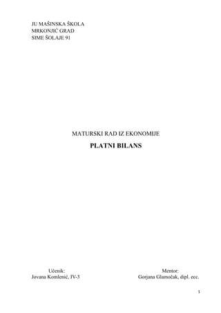 PLATNI BILANS