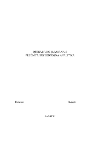 Operativno planiranje